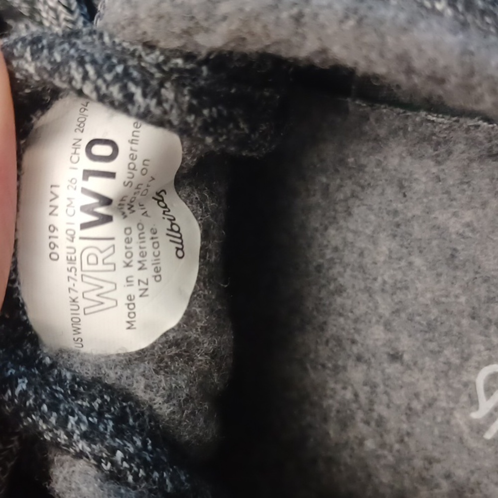 New Allbirds Womens Dark Gray Knit Washable Sneakers SZ 10 - Picture 7 of 11